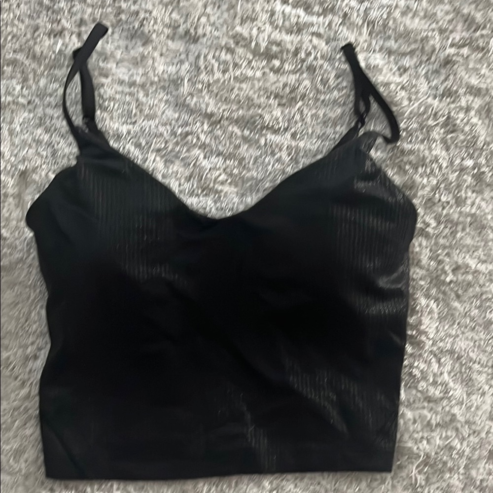 lululemon athletica Black Ribbed Camisole